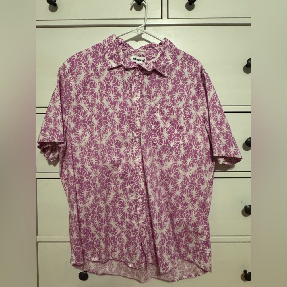 Abound Men’s Pink Floral Print Shirt